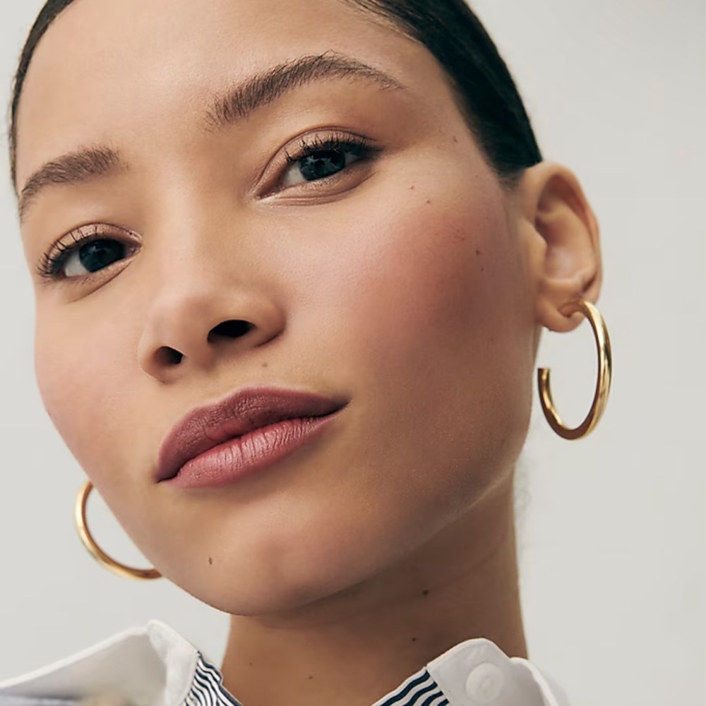 New gold hoop earrings J.Crew
